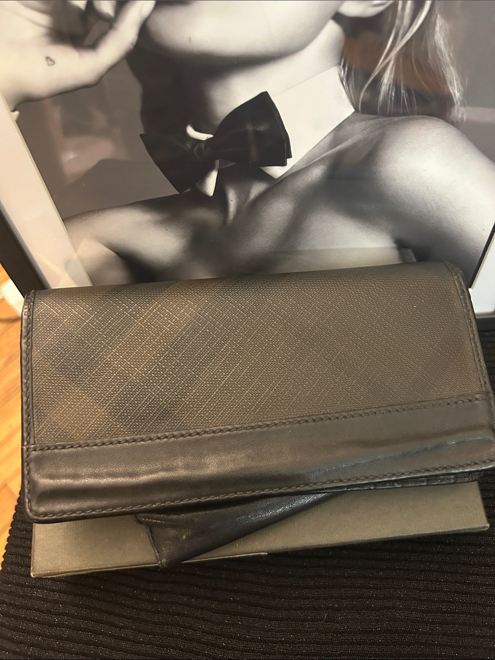 Burberry Smoked Haymarket Long Wallet